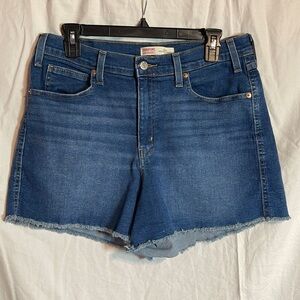 Levi Shorts 14 High Rise Heritage Cut Off Raw Hem Stretch Denim Levi’s Ladies